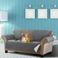 thumbnail image 2 of Quilted Sofa Cover, Reversible Loveseat Covers, Thickened Fabric Furniture Protector with Non Slip Design, Easy Care & Machine Washable, Long Over Back & Water Resistant for Home, 2 of 5