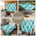 thumbnail image 6 of Teal Wave Tapestry for Bedroom Wall Hanging Tapestry, Modern Abstract Art Farmhouse Ceiling Backdrop Tapestries Poster Blanket Wall Decor for Teens Room Living Room Dorm 51" x 59", 6 of 8