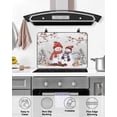 thumbnail image 4 of Large Induction Cooktop Protector Mat Snowman Grey Stove Top Covers for Electric Stove, Christmas Tree Forest Elk Birds Winter Snowflake Decorative Stove Burner Cover Mats, Glass Top Stove Cover, 4 of 7