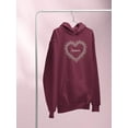 thumbnail image 3 of Amour Daisy Heart Hoodie Women -Image by Shutterstock, Female XX-Large, 3 of 4