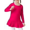 thumbnail image 2 of YunPes Long Sleeve Plain Swing Dress for Little Girls Backless Cotton 18m Girl Dress, 2 of 5