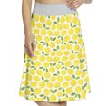 thumbnail image 1 of Women's Lemons Ripe Sour Juicy Fruit A-line Printed Skirt Casual Wear, S, Yellow Olive Green White, by Ambesonne, 1 of 1
