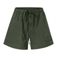 thumbnail image 5 of FAVIPT Women's Drawstring Athletic Shorts Running Workout Gym Shorts Plain Quick Dry Shorts Elastic Waist Casual Summer Shorts with Pockets 2025 Army Green,XXL, 5 of 6