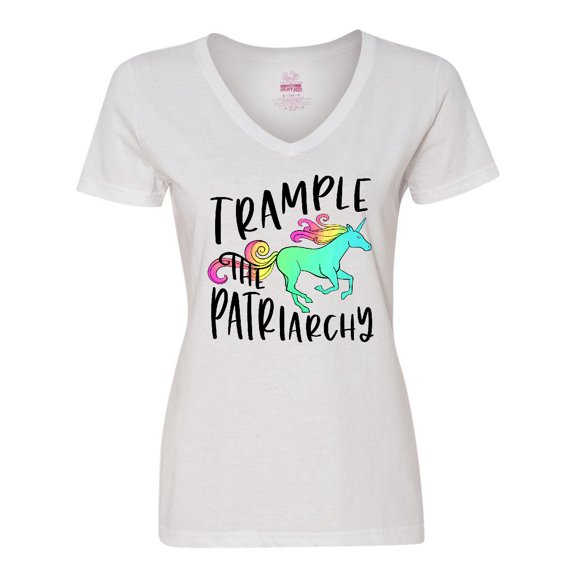 Inktastic Women's Rights Trample the Patriarchy Women's V-Neck T-Shirt