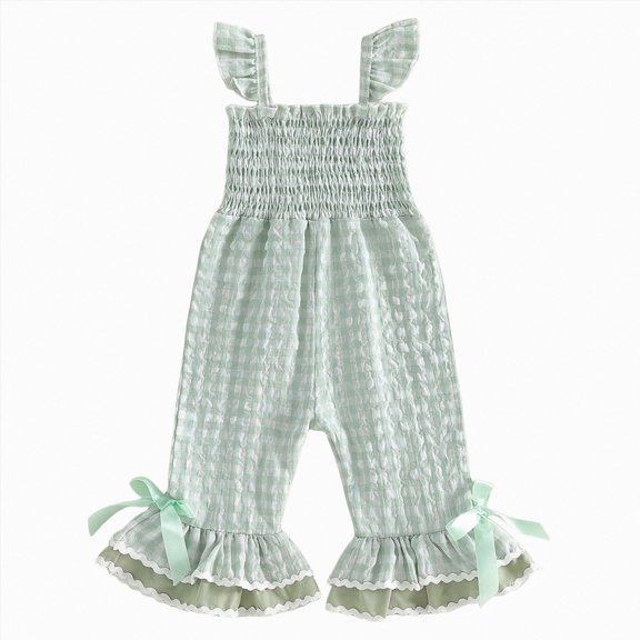 Ymyiu Newborn Baby Girl Clothes Newborn Baby Girl Summer Clothes Short Sleeve Romper Shorts Jumpsuit Infant Outfit 12 18 Months (Green,12-18 Months)