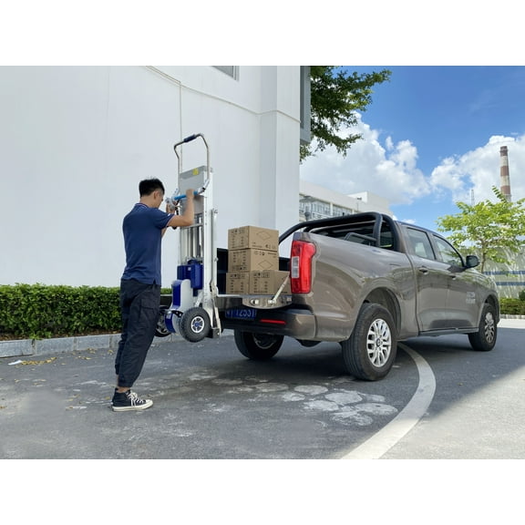 Electric Stair Climbing Hand Truck Lifter - Power Lift Hand Truck for Stair Climbing, Lifting & Flat Ground Transportation, 375lb Load Capacity, 40.35'' Lift Height