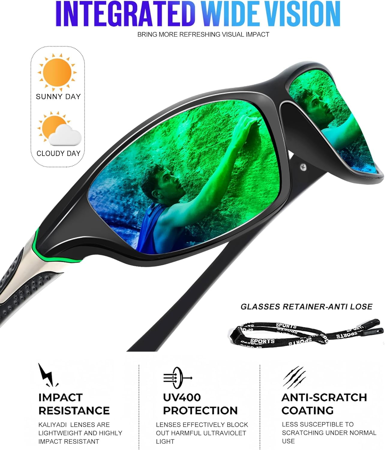 4 Pack Polarized Sunglasses-Men Sports Sun-glasses: Mens Sunglasses UV Protection for Fishing Driving Cycling