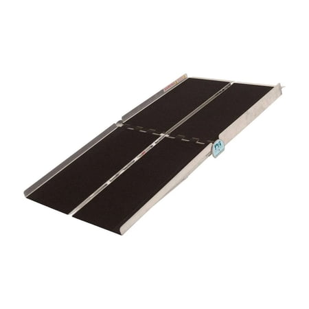 Prairie View Industries 6-ft x 36-in Portable Bariatric Multifold Wheelchair Ramp 800 lb. Weight Capacity Maximum 12-in Rise