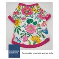 thumbnail image 6 of Visland Pet Summer T-Shirts Hawaii Style Floral Dog Shirt Breathable Cool Plant Printed Clothes Beach Puppy Shirt for Puppy, Small Dog, 6 of 8