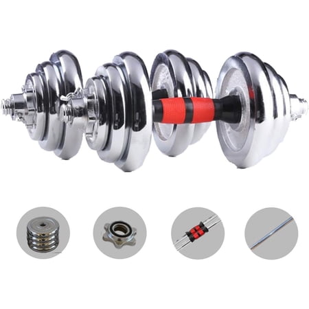 Cast Iron Adjustable Dumbbell Barbell Set (110LB/66LB/44LB), Weight with Connecting Rod 2 in 1 Home Body Workout Exercise Equipment for Men and Woman…