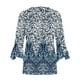 thumbnail image 5 of Puntoco Moda Mujer 3/4 Manga Camiseta Frente Abierto Cárdigan Ropa de Abrigo Impresión Blusa Abrigo tops Puntoco Puntoco-1768, 5 of 5