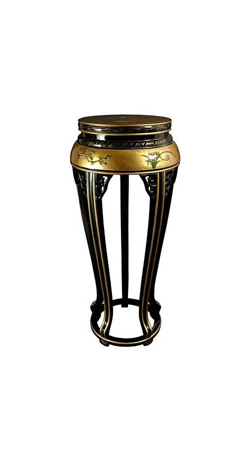 36 in. Tall Lacquer Plant Stand in Gold Lacquer Walmart