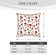 thumbnail image 4 of Haiem Red Mushroom Print Velvet Soft Solid Decorative Square Throw Pillow Covers Set with Elegant Piping Christmas Cushion Case for Sofa Bedroom Car-20"x20", 4 of 8