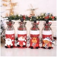 thumbnail image 4 of Funda decorativa navideña para botella de vino, bolsas, decoración navideña para el hogar, adornos navideños, regalo de Navidad, Año Nuevo 2023, 2024, 4 of 4
