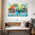thumbnail image 3 of Elephant Stock Saint Louis City Landmarks Grunge Wall Art - Horizontal Canvas Wall Art - Living Room Wall Decor - Places Canvas - Beige And Gray Decor - 45" x 30", 3 of 8