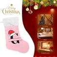 thumbnail image 4 of Coolnut Personalized Christmas Stockings 17.7 inch Customized Christmas Monograms G Pink Xmas Stockings Socks Fireplace Hanging Stockings for Family Christmas Decoration, 4 of 6