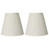 Urbanest Eggshell Mushroom Pleated Lamp Shades, Set of 2, 5x9x8.5"