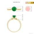 thumbnail image 4 of Angara Natural 0.75 Ct. Emerald Solitaire Ring in 14K Yellow Gold for Women (Ring Size: 9), 4 of 9