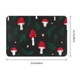 thumbnail image 3 of Haiem Amanita Mushroom Front Door Mat Indoor Outdoor Entrance, Waterproof All-Season, All-Weather Doormat, Durable Flannel Fabric, Fade Resistant, Low Profile, 16x24in, 3 of 9