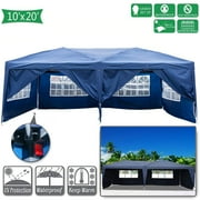 Lowestbest 10' x 20' Canopy Tents for Outside, Canopy Tent with Removable Sidewalls, WQ912NS Waterproof Folding Wedding Canopy Tent for Party Beach BBQ Camping Commercial Event Gazebo Pavilion