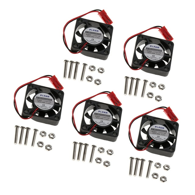 5x DC 5V Ventilador De Refrigeración CPU Disipador Del Radiador Silencioso De 30 Mm 3 Modelo B / Pi 2 Modelo B Yotijar Mini ventilador de enfriamiento