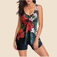 thumbnail image 4 of Hvyesh Tankini Swimsuits for Women Plus Size Two Piece Swimsuit Tummy Control Bathing Suit 2 Piece Swim Tank Top and Shorts Set Floral Print Swimsuit Set, 4 of 4