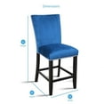 thumbnail image 4 of Steve Silver Camila Velvet Counter Chair, Blue (Set of 1), 4 of 4