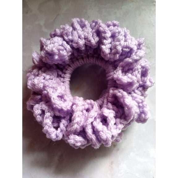 Nylo & Co. Crochet Scrunchies in Lavender - Set of 2