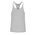 thumbnail image 5 of Wyobmus Men's Cotton Tank Tops High Stretch Lightweight Quick Dry Sport Shirt Solid Round Neck Sleeveless Workout Gym Tankshirt A-Gray, 5 of 9