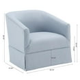 thumbnail image 6 of Home Square Polyester Fabric Swivel Accent Chair in Sky Blue - Set of 2, 6 of 11