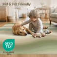 thumbnail image 4 of ODIKA 5'x7' Washable Area Rug Abstract Curved Mid Parallel Stripes Tonal Shift Geometric Cream for Dining Room, Under Table, Home Office, Non-Slip Chair-Friendly, 4 of 7