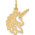 thumbnail image 4 of 14K Yellow Gold Unicorn Head Pendant (20 X 15) Made In United States c1144, 4 of 6