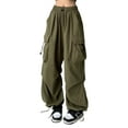thumbnail image 1 of Pantalón Cargo Pantalones cargo de mujer American Y2k Vintage Cargo Pants Streetwear (Army Green XL) Cgtredaw Para estrenar, 1 of 1