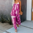 thumbnail image 4 of YOTMKGDO Jumpsuits for Women Womens Tie Dye Jumpsuit Sleeveless Casual Spaghetti Flowy Wide Leg Rompers, Sizes M-3XL, 4 of 7