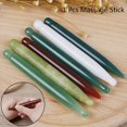 thumbnail image 4 of Natural Jade Face Acupuncture Point Jade Stone Guasha Massage Tool Spa Massager, 4 of 4