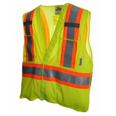Men's 5 Point Tear Away Mesh Safety Vest