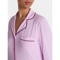 thumbnail image 5 of Joyspun Women's Dreamy Soft Collection Notch Collar Sleepshirt with Long Sleeves, Sizes XS-3X, 5 of 6