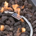thumbnail image 5 of Noble House Kourtney 5 Piece Outdoor Acacia Wood Chair and Firepit Set in Blue, 5 of 16