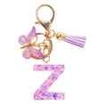 thumbnail image 3 of Staron under $5 Initial Letter Keychains for Women Tassel Purple, Resin Alphabet Keychain for Car Keys Wallet Backpack, Personalized Jewelry Gift Accessory, 3 of 4
