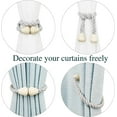 thumbnail image 4 of Magnetic Curtain Tiebacks 4 Pack Cotton Boho Curtain Tie Back Decorative Rope Holdbacks for Curtains Draperies Outdoor Window Treatment Holdbacks, Cream, 4 of 12