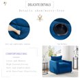 thumbnail image 5 of Sleeper Sofa Chair Bed, 3-IN-1 Convertible Single Sofa Chair with 2 Cup Holders, Adjustable Pullout Sofa Bed with Modern Velvet Fabric for Living Room Office Studio Apartment Small Space, Blue, 5 of 9