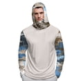 thumbnail image 6 of Havenx Camouflage Uv Protection Shirts for Men Long Sleeve Hooded Rapid Dry Shirt with Mask Uv Protection Hoodie Shirt Cooling Lightweight Outdoor Hiking Swim Blouse,Light Gray 3XL, 6 of 6