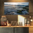 thumbnail image 1 of Vagues Blanches Frappant le Rivage Rocheux - Grande Impression sur Toile, 1 of 3