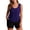 A103 Purple-3 Piece Swimsuits for Women, variant on Mifsaly 3 Piece Swimsuits for Women Tankini Bathing Suits Surfing Swimming Beach Swimwear Criss Crossback Tank Top & Striped Bras & Swim Shorts with Pockets XL