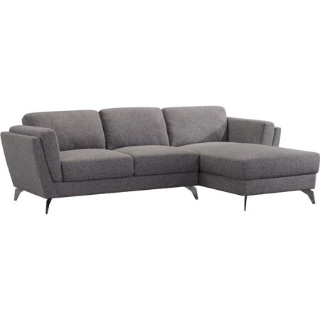 Contemporary Gray Fabric Sectional Sofa by Acme Beckett 57155-2pcs