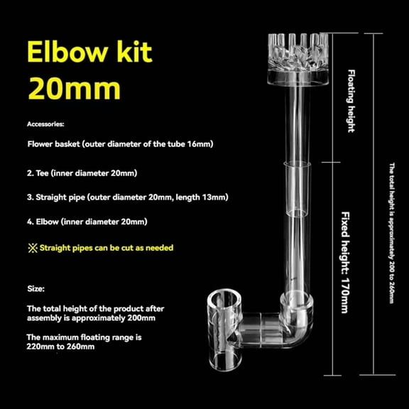 1 x Clear Aquarium Skimmer-Transparent