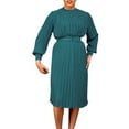 thumbnail image 2 of pstuiky Womens Dresses, Mode Femmes Robe Chemise à Col Rond Manches Longues Bandage Taille Haute Robe Chandail Dresses Vente, 2 of 9
