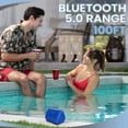 thumbnail image 2 of Altavoz portátil Angle Solo - Altavoz Bluetooth 5.0 resistente al agua IPX5 con alcance inalámbrico de 100 pies y hasta 10 horas de reproducción de OontZ (azul), 2 of 5