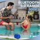 thumbnail image 2 of Altavoz portátil Angle Solo - Altavoz Bluetooth 5.0 resistente al agua IPX5 con alcance inalámbrico de 100 pies y hasta 10 horas de reproducción de OontZ (azul), 2 of 5