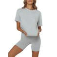 thumbnail image 3 of Summer Homewear Solid Color Casual Tights Sports Suit, 3 of 3